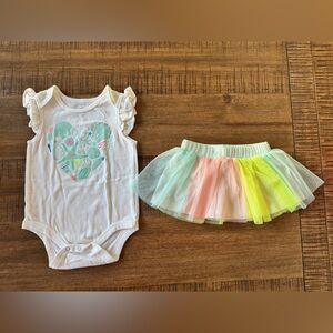 CAT & JACK | Baby Girl Onesie & Skirt Set - 3-6 Months